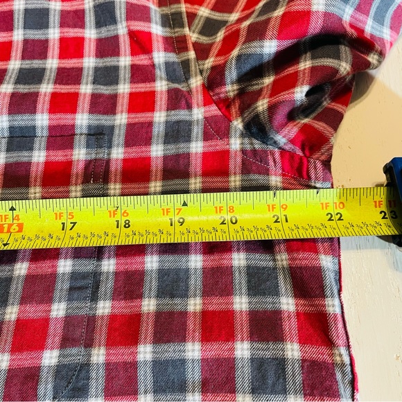 Jacob Miller Single Needle Shirt Mens M Red/Gray Plaid Wool Blend Button Down - Picture 6 of 7